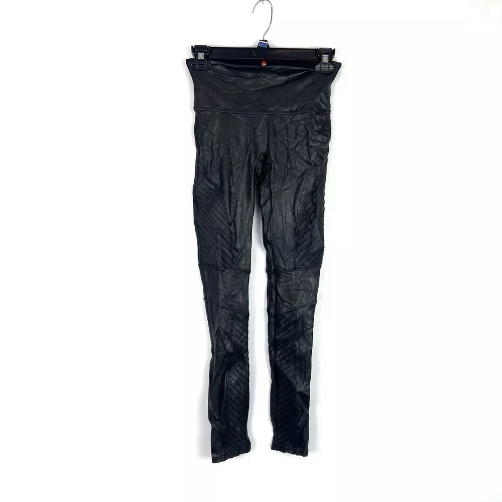 Spanx Women’s Black Faux Leather Leggings Size Small